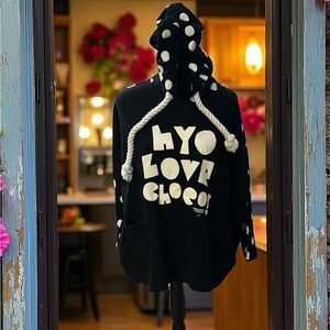 🥂Black Hoodie with Unique Graphic Design🥂